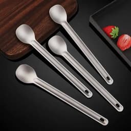 image-NH Titanium Long Handle Spoon Fork Set