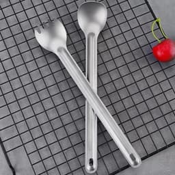 image-NH Titanium Long Handle Spoon Fork Set