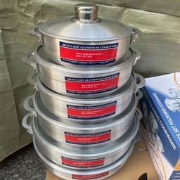 image-RTS 6-Piece Aluminum Cookware Set with Pot Covers