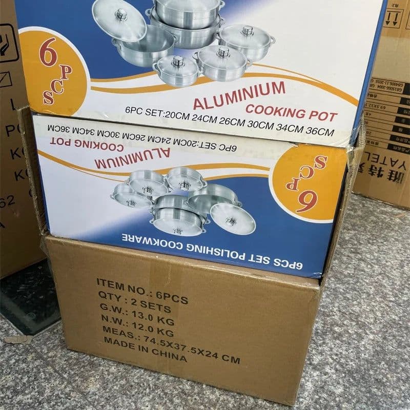 image-RTS 6-Piece Aluminum Cookware Set with Pot Covers
