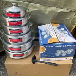 image-RTS 6-Piece Aluminum Cookware Set with Pot Covers