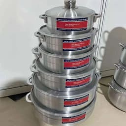 image-RTS 6-Piece Aluminum Cookware Set with Pot Covers