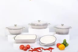 image-Cast Iron Enamel Cookware Set 5-Piece FCA0163