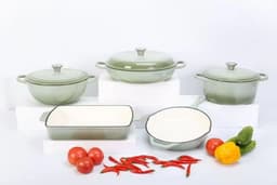 image-Cast Iron Enamel Cookware Set 5-Piece FCA0163