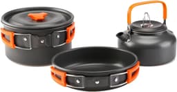 image-Camping Cookware Mess Kit 2.0-3.0L Aluminum