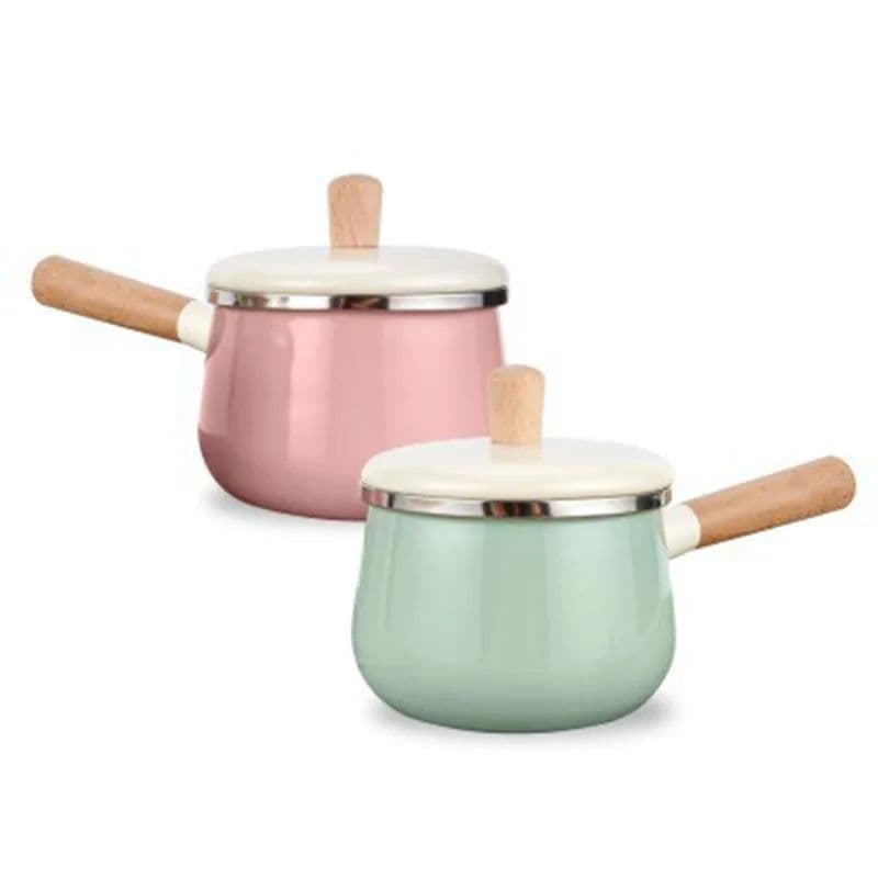 image-C&R Enamel Cast Iron Soup Pot with Glass Cover
