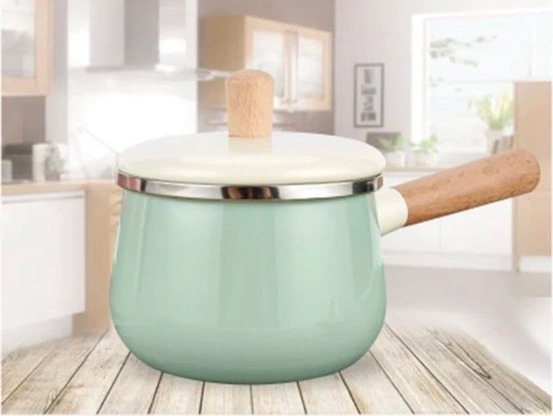 image-C&R Enamel Cast Iron Soup Pot with Glass Cover