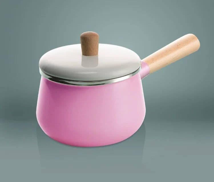 image-C&R Enamel Cast Iron Soup Pot with Glass Cover