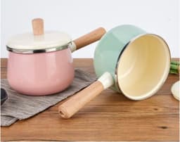 image-C&R Enamel Cast Iron Soup Pot with Glass Cover