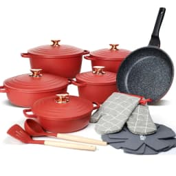 image-18-Piece Non-Stick Cookware Set with Glass Lids