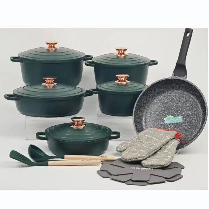image-18-Piece Non-Stick Cookware Set with Glass Lids