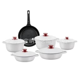 image-18-Piece Non-Stick Cookware Set with Glass Lids