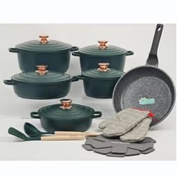 image-18-Piece Non-Stick Cookware Set with Glass Lids
