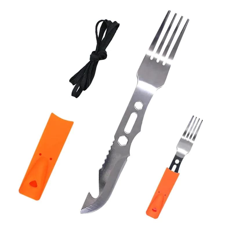 image-6 In 1 Stainless Steel Survival Gear Fork Knife Saw