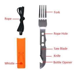 image-6 In 1 Stainless Steel Survival Gear Fork Knife Saw