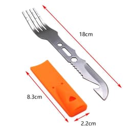 image-6 In 1 Stainless Steel Survival Gear Fork Knife Saw