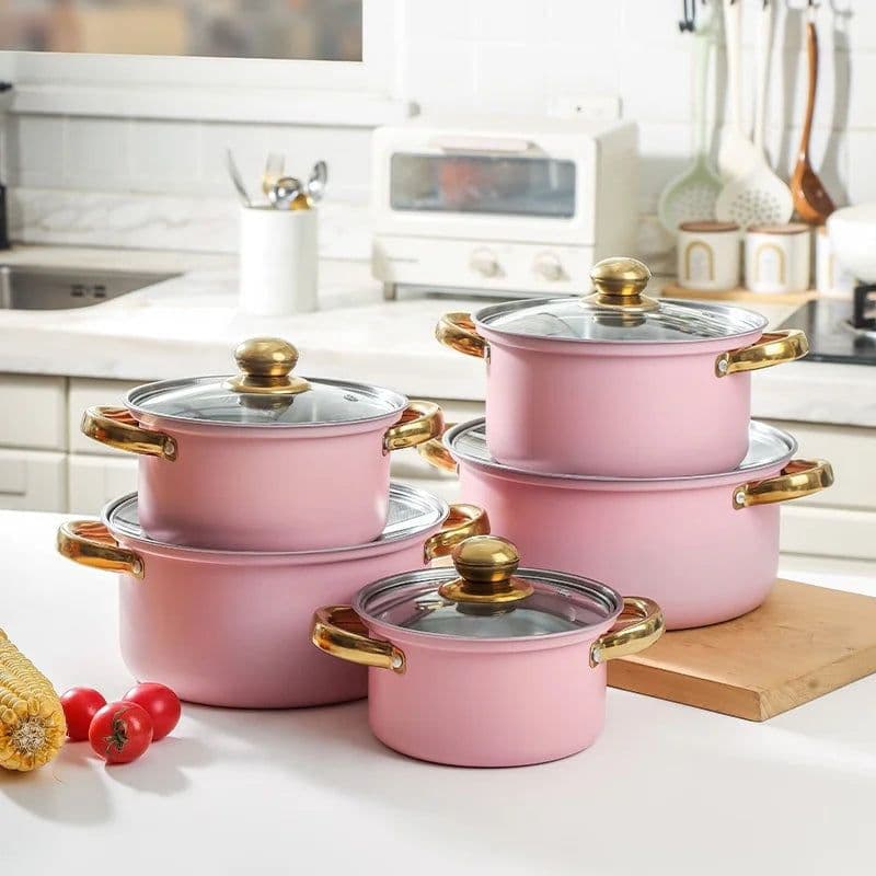image-Belief 10pcs Stainless Steel Cookware Set QT986