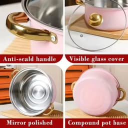 image-Belief 10pcs Stainless Steel Cookware Set QT986