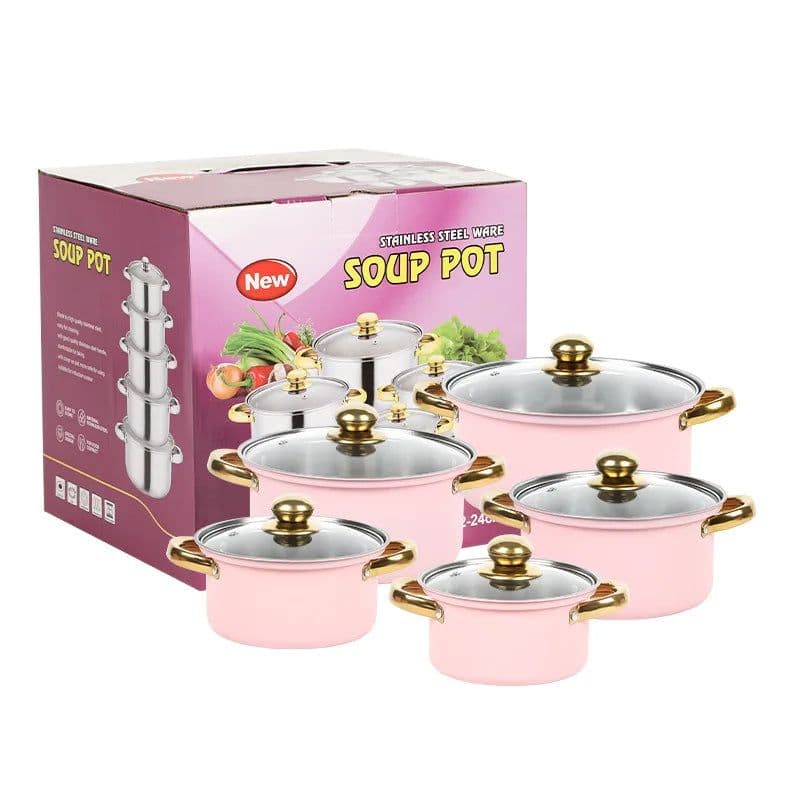 image-Belief 10pcs Stainless Steel Cookware Set QT986