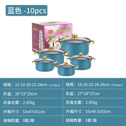 image-Belief 10pcs Stainless Steel Cookware Set QT986