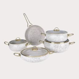 image-Beane 9-Piece Nonstick Cookware Set with Glass Lids