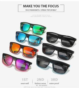 image-QSKY UV400 Polarized Square Driving Sunglasses