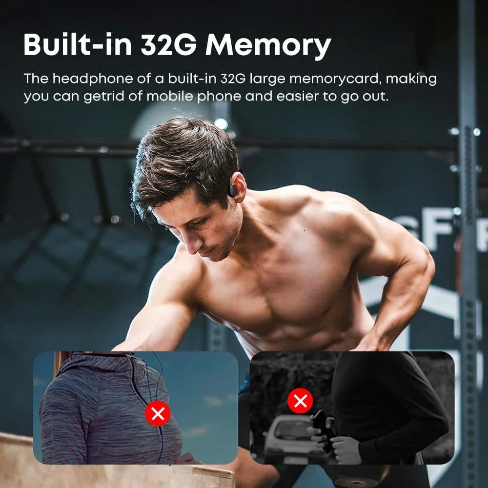 image-Langsdom BE17 IPX8 Swimming Bone Conduction Headphones