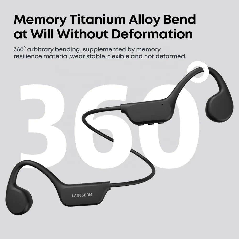 image-Langsdom BE17 IPX8 Swimming Bone Conduction Headphones
