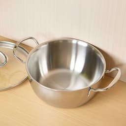 image-JVS 18/10 Stainless Steel 20cm Soup Stock Pot with Glass Lid