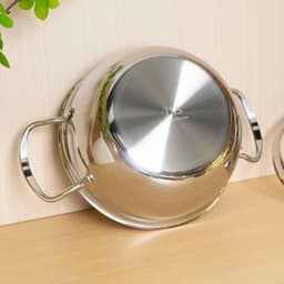 image-JVS 18/10 Stainless Steel 20cm Soup Stock Pot with Glass Lid