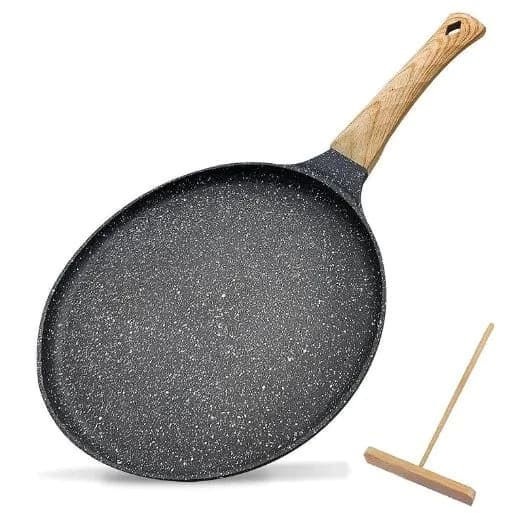 image-Medical Stone Frying Pan Steak Pot Household Egg Cakes Pancake Pan Non-Stick Pan Pizza Plate Aluminum Pot Cookware