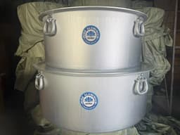 image-Custom Logo 90+105CM 2PCS Soup Pot Casserole Cooking Tools Aluminium Alloy Pots Sets Cooking Cookware Commercial Use