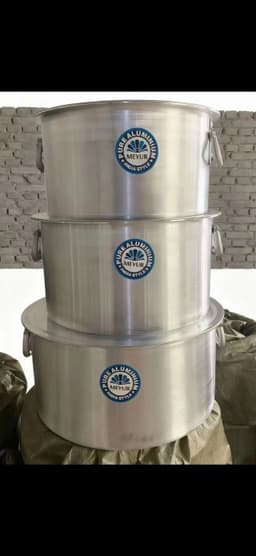 image-Custom Logo 90+105CM 2PCS Soup Pot Casserole Cooking Tools Aluminium Alloy Pots Sets Cooking Cookware Commercial Use
