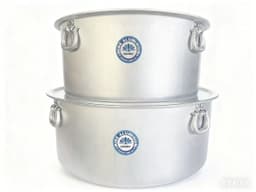 image-Custom Logo 90+105CM 2PCS Soup Pot Casserole Cooking Tools Aluminium Alloy Pots Sets Cooking Cookware Commercial Use