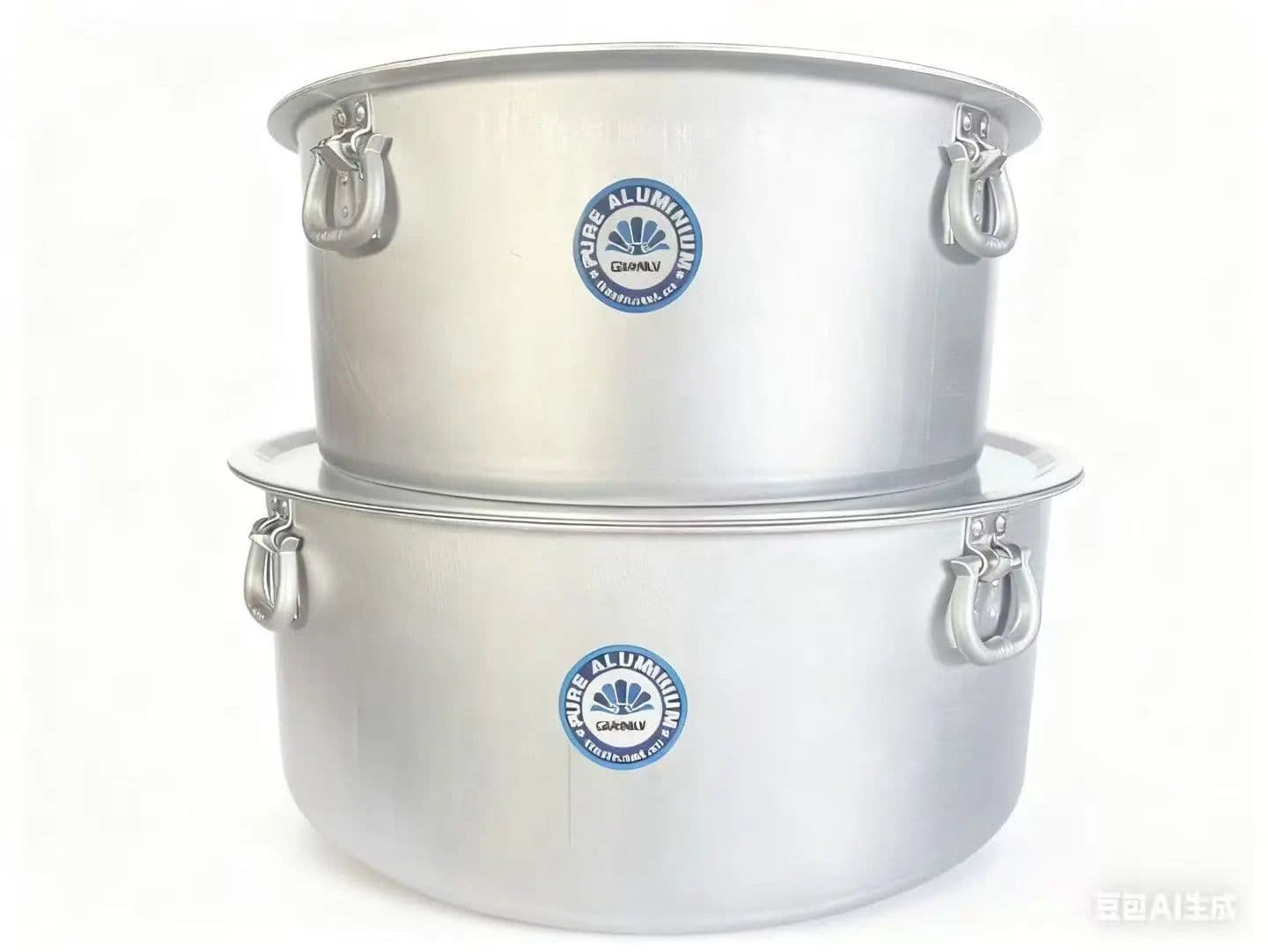 image-Custom Logo 90+105CM 2PCS Soup Pot Casserole Cooking Tools Aluminium Alloy Pots Sets Cooking Cookware Commercial Use