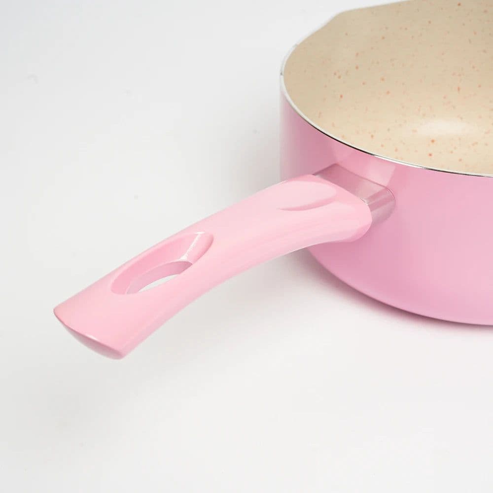 image-Aluminum Saucepan Non-stick Coating Marble Induction Base Fry Pan Milk Pots Pans Cooking Pot Kitchen Cookware
