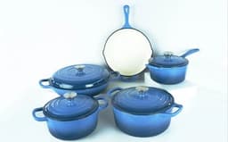 image-Beyond Cast Iron Cookware Manufacture 7 Pcs Classic Enamel Cast Iron Pots and Pans Set