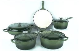 image-Beyond Cast Iron Cookware Manufacture 7 Pcs Classic Enamel Cast Iron Pots and Pans Set