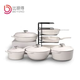 image-Beyond Cast Iron Cookware Manufacture 7 Pcs Classic Enamel Cast Iron Pots and Pans Set