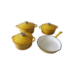 image-Beyond Cast Iron Cookware Manufacture 7 Pcs Classic Enamel Cast Iron Pots and Pans Set