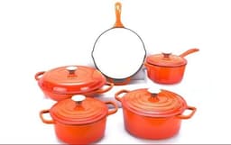 image-Beyond Cast Iron Cookware Manufacture 7 Pcs Classic Enamel Cast Iron Pots and Pans Set