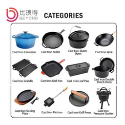 image-Beyond Cast Iron Cookware Manufacture 7 Pcs Classic Enamel Cast Iron Pots and Pans Set