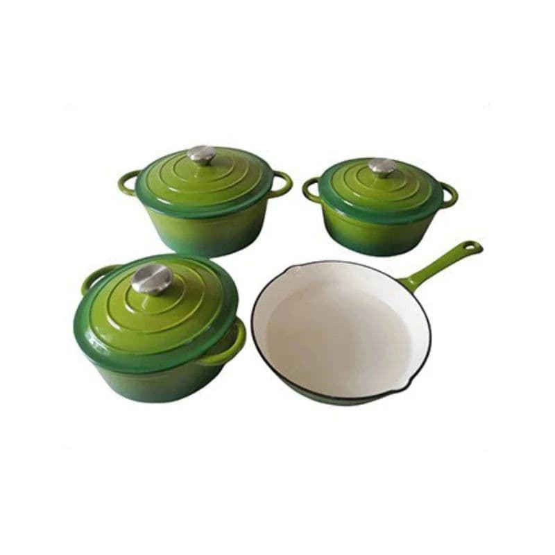 image-Beyond Cast Iron Cookware Manufacture 7 Pcs Classic Enamel Cast Iron Pots and Pans Set