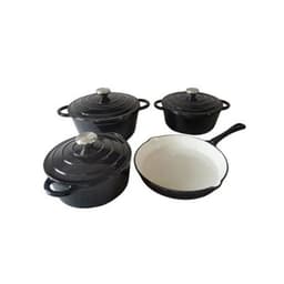 image-Beyond Cast Iron Cookware Manufacture 7 Pcs Classic Enamel Cast Iron Pots and Pans Set
