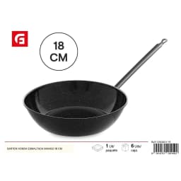 image-Enameled Deep Frying Pan with 18cm Handle - Cookware and Pans