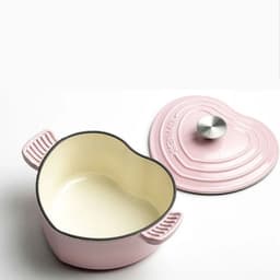 image-New Heart Enamel Ceramic Casserole Dutch Oven Pot Non Stick Kitchen Cookware High Quality With Lid