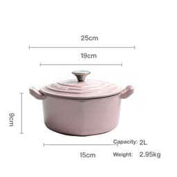 image-New Heart Enamel Ceramic Casserole Dutch Oven Pot Non Stick Kitchen Cookware High Quality With Lid