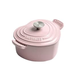 image-New Heart Enamel Ceramic Casserole Dutch Oven Pot Non Stick Kitchen Cookware High Quality With Lid