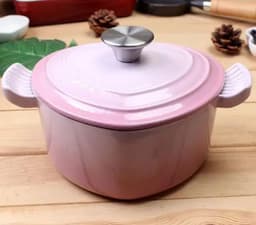 image-New Heart Enamel Ceramic Casserole Dutch Oven Pot Non Stick Kitchen Cookware High Quality With Lid