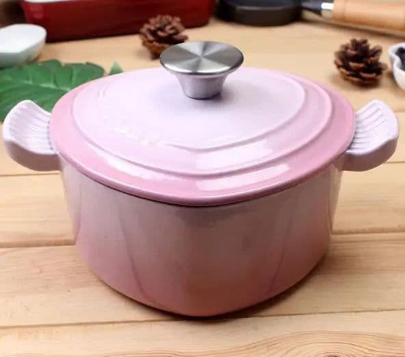 image-New Heart Enamel Ceramic Casserole Dutch Oven Pot Non Stick Kitchen Cookware High Quality With Lid